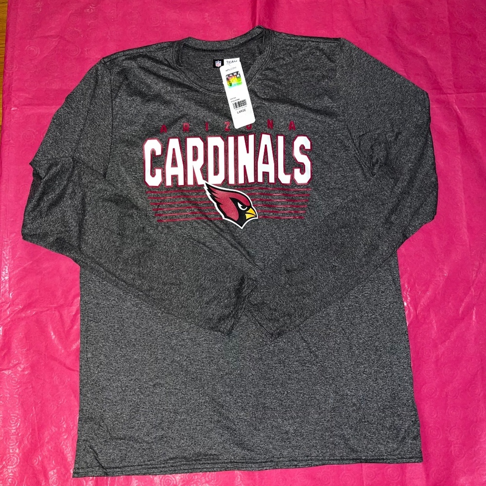Arizona Cardinals tee  nfl team apparel men’s size large gray long sleeve tee